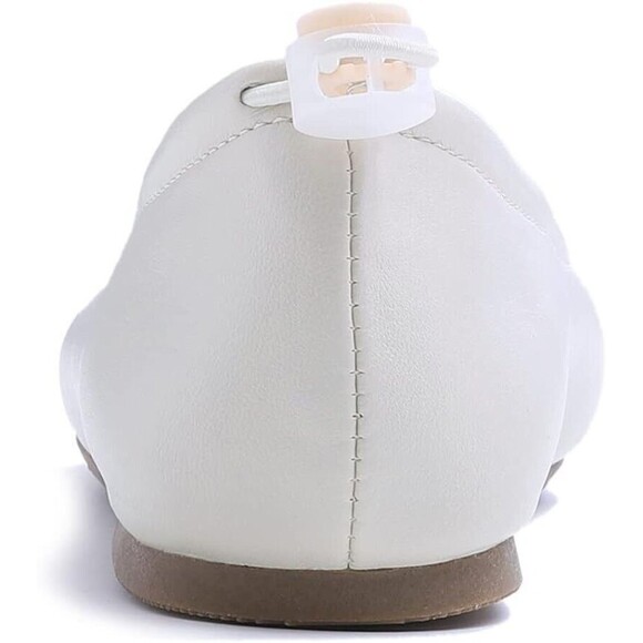 FEVERSOLE Women Size 8.5 Shoes Soft Cushion Beige Elastic Adjustable Ballet - Picture 5 of 11